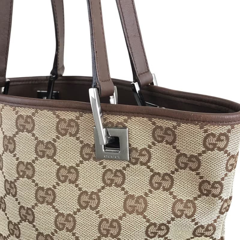 【 日本直送　名牌中古包 】GUCCI グッチ GG トートバッグ ブラウン ジャガード vintage ヴィンテージ オールド yk36t3