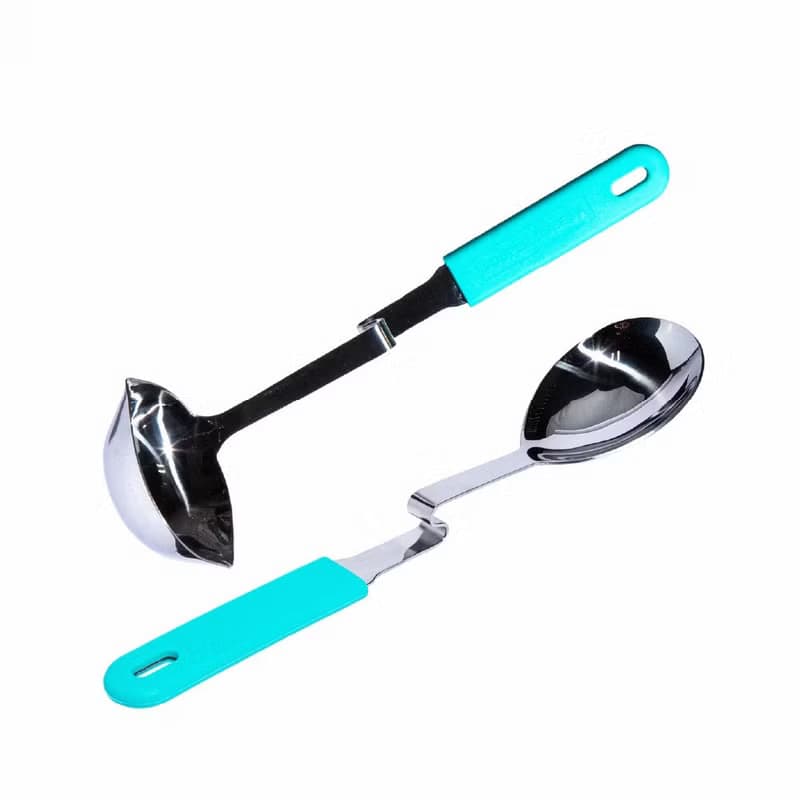 快速出貨-【Souper Cubes】專利430湯匙與湯勺_湖水綠