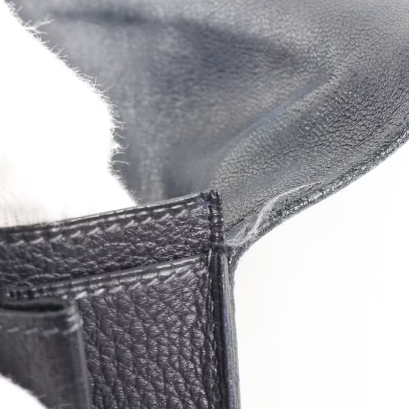 【日本直送】エルメス HERMES ドゴンGM 長財布 トゴ 紺  ユニセックス【中古】