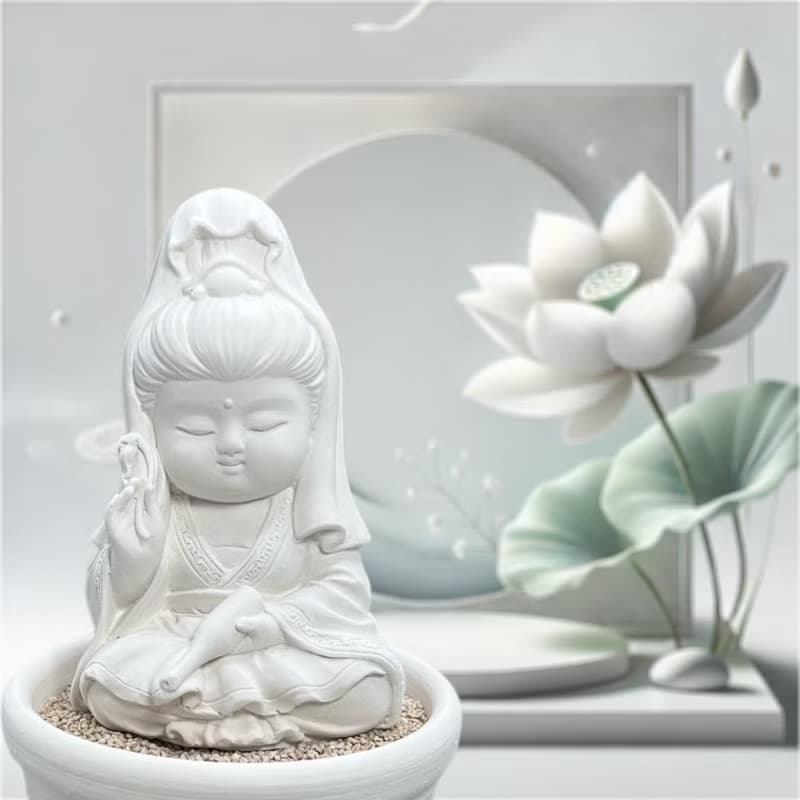 淨念吉祥小佛之寶瓶觀音小盤套組  傳遞平安與祝福 提升生活品質