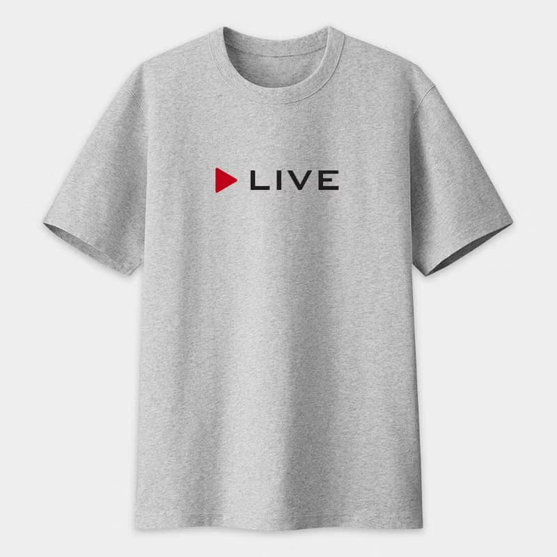 錄影中 REC LIVE 中性短袖棉T 情侶T恤 PS014