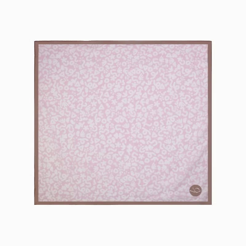【Ven & Qu】摩卡牡丹棉絲方巾 51×51 cm