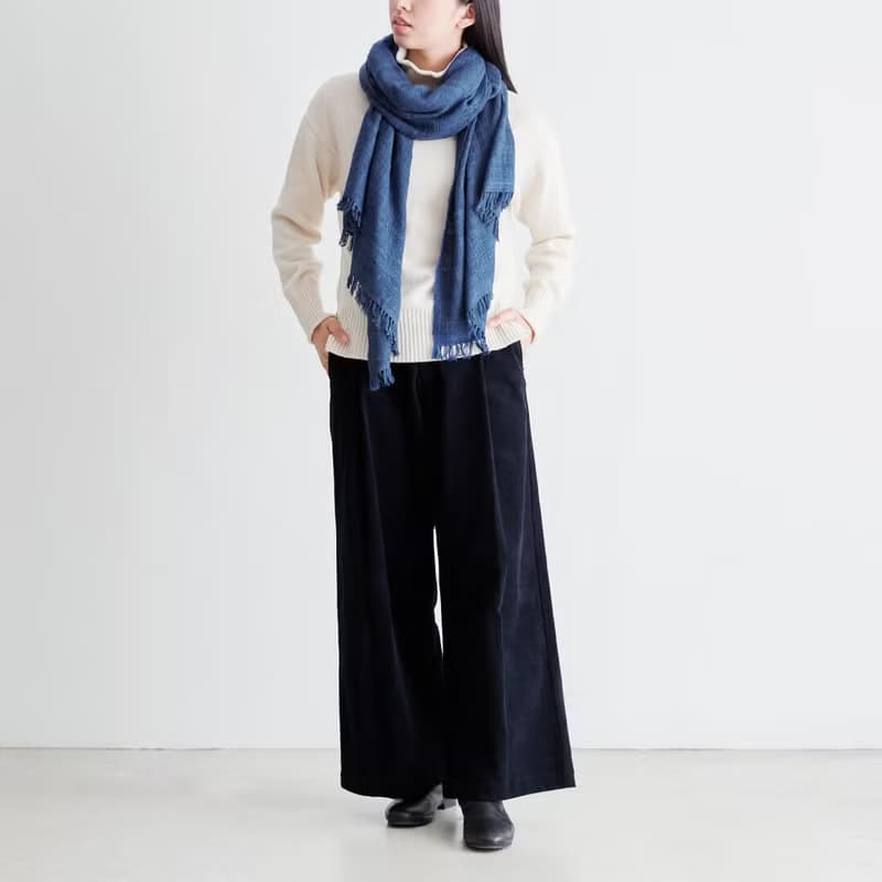 繭 Mayu 生絲圍巾-藍(售完為止)