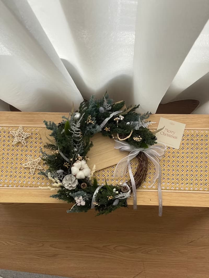 聖誕節永生雪松花圈