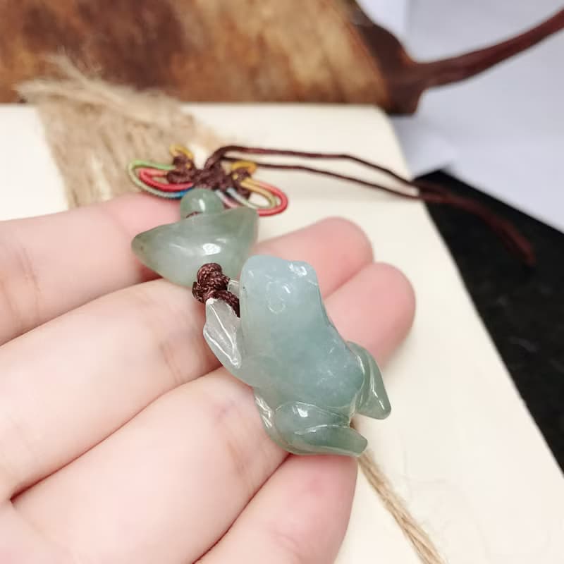 冰飄藍翡翠青蛙吊飾 | 天然A貨翡翠 | 送禮