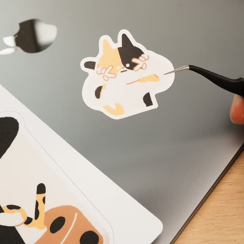 Furry Zoo 防水 大貼紙組 行李貼 防水耐曬 - 花貓珍奶