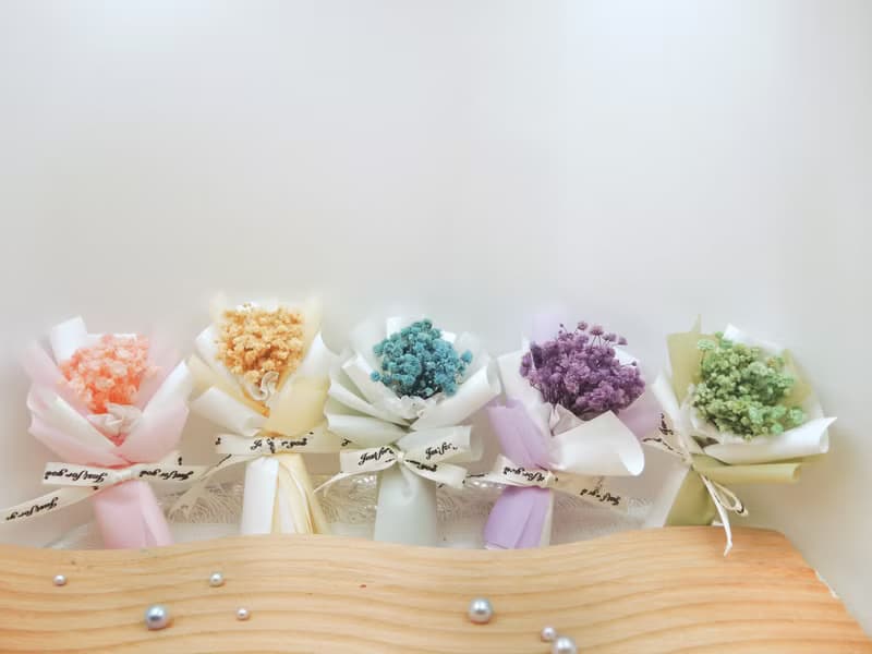 滿天星花束 滿天星玻璃罩 小夜燈 永生花 乾燥花 生日禮物