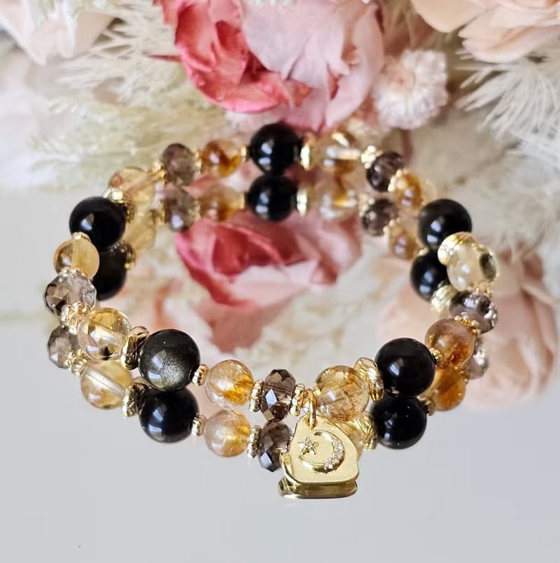 秋收-黃水晶/金曜石/茶晶/水晶手鍊/豐盛/招財/開運水晶/喜悅