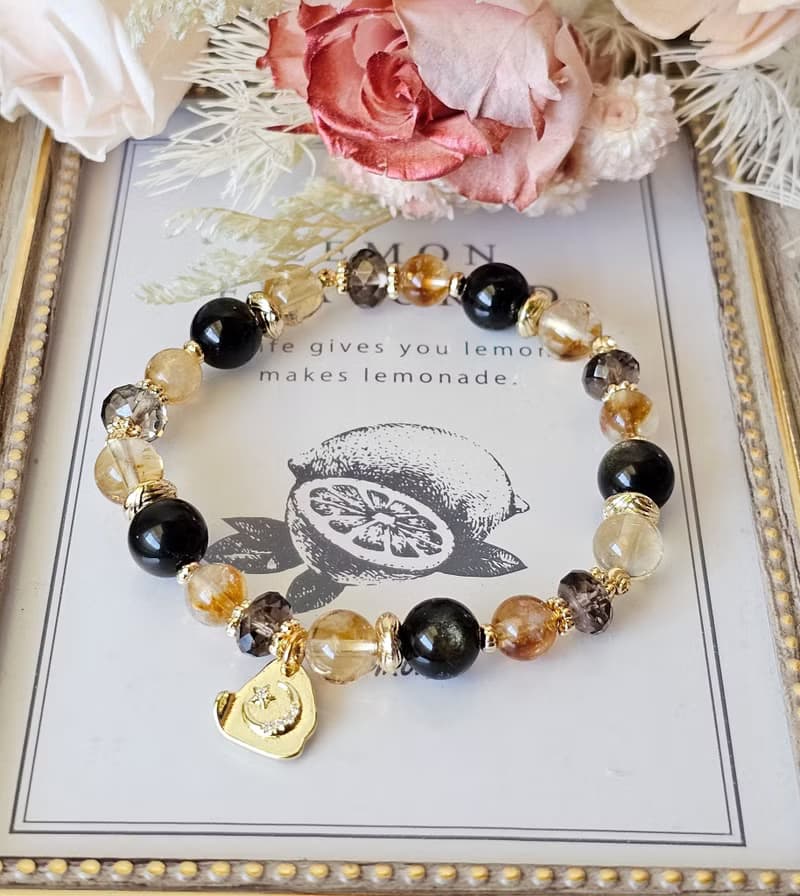 秋收-黃水晶/金曜石/茶晶/水晶手鍊/豐盛/招財/開運水晶/喜悅