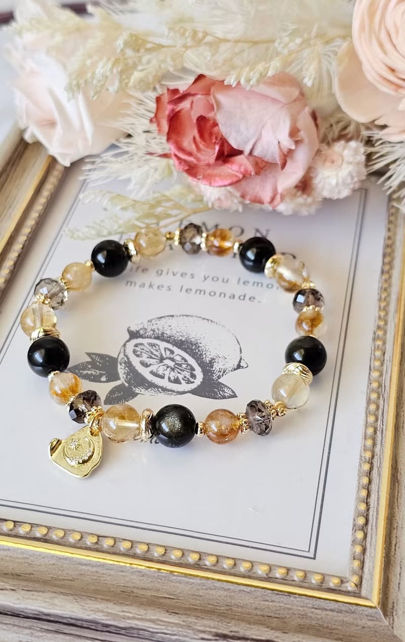 秋收-黃水晶/金曜石/茶晶/水晶手鍊/豐盛/招財/開運水晶/喜悅