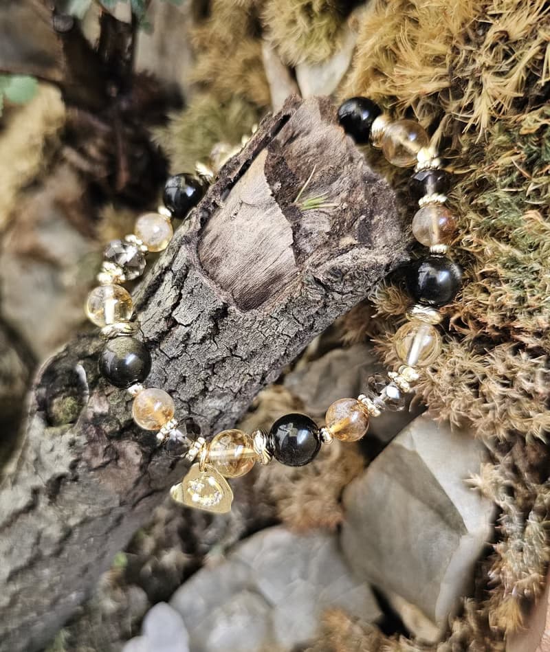 秋收-黃水晶/金曜石/茶晶/水晶手鍊/豐盛/招財/開運水晶/喜悅
