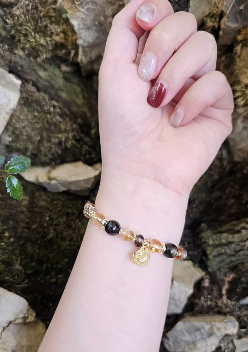 秋收-黃水晶/金曜石/茶晶/水晶手鍊/豐盛/招財/開運水晶/喜悅