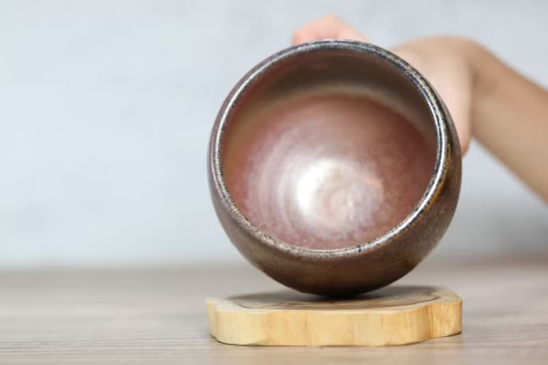 【送禮好物】天然落灰 柴燒茶碗 茶杯 名家葉敏祥手作 200ml