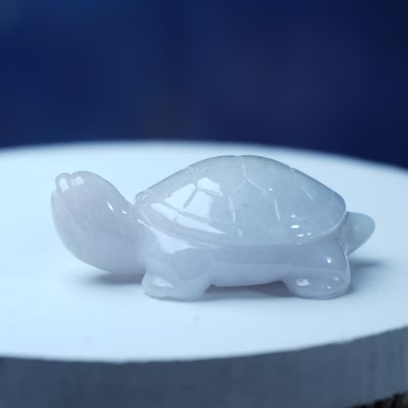 【吉祥‧長壽】飄花翡翠烏龜 | 天然緬甸A貨翡翠 | 送禮