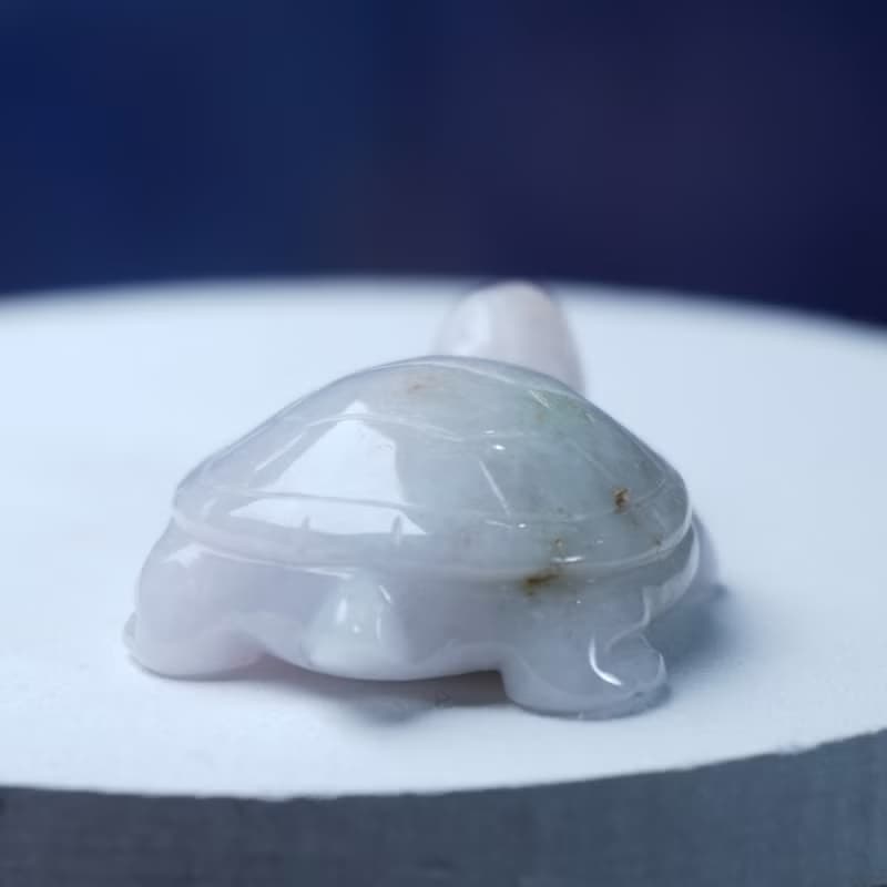 【吉祥‧長壽】飄花翡翠烏龜 | 天然緬甸A貨翡翠 | 送禮