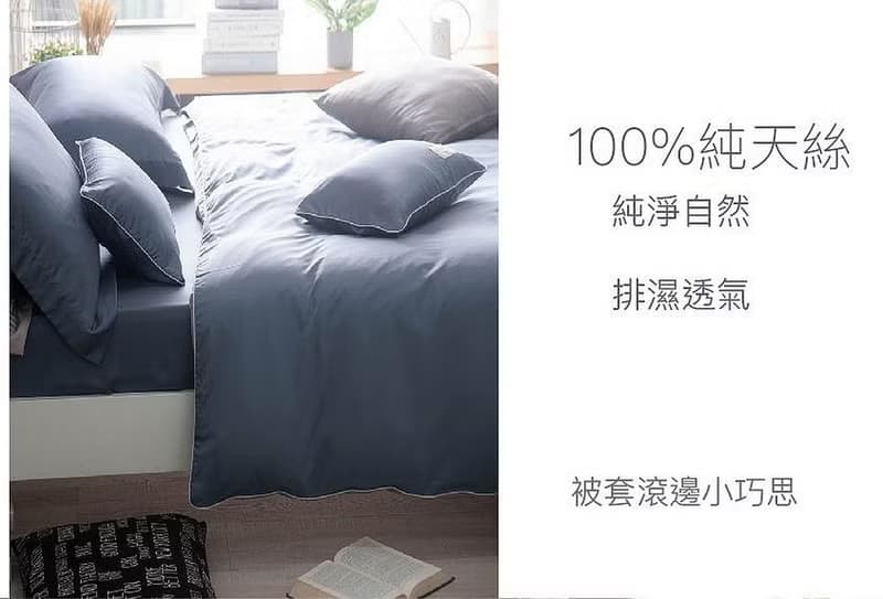 【OLIVIA 】DR9000莫蘭迪藍Pure100支天絲 床包枕套組/床包被套組