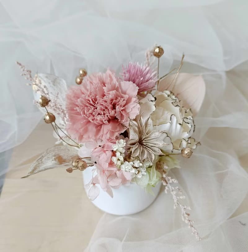 情人節禮物花束永生康乃馨盆花 結婚捧花永生花情人節玫瑰c七夕情