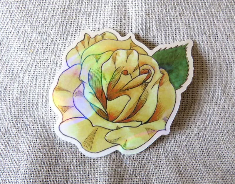 極光玫瑰貼紙 單張30 一組三入80