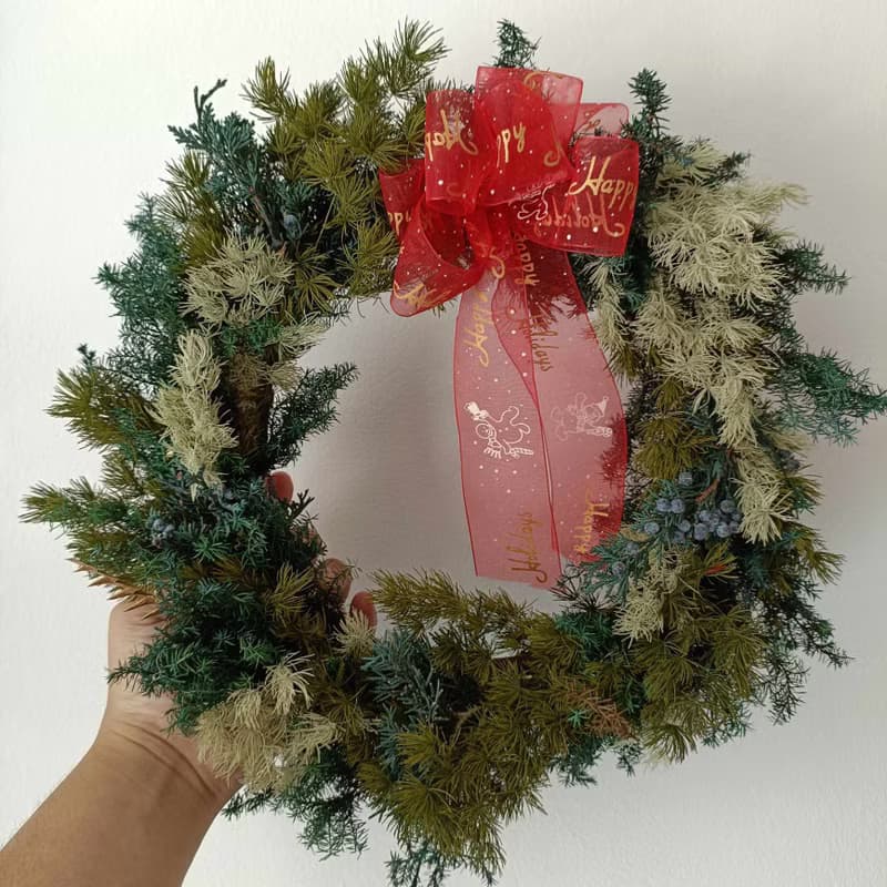 情人節禮物花束雪松諾貝松實聖誕花圈 結婚捧花永生乾燥花畢業謝