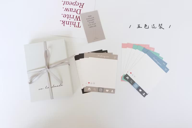 現貨 / IG Instagram 造型小卡－套裝禮盒組 / 生日卡片 手工卡