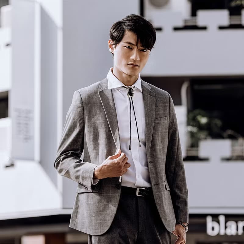 寶匣 保羅領帶 Bolo Tie 皮革項鍊 皮繩領帶 長項鍊 手繪冷琺瑯