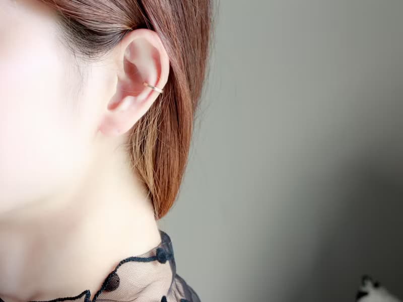 14kgf- square cut ear cuff (small size)