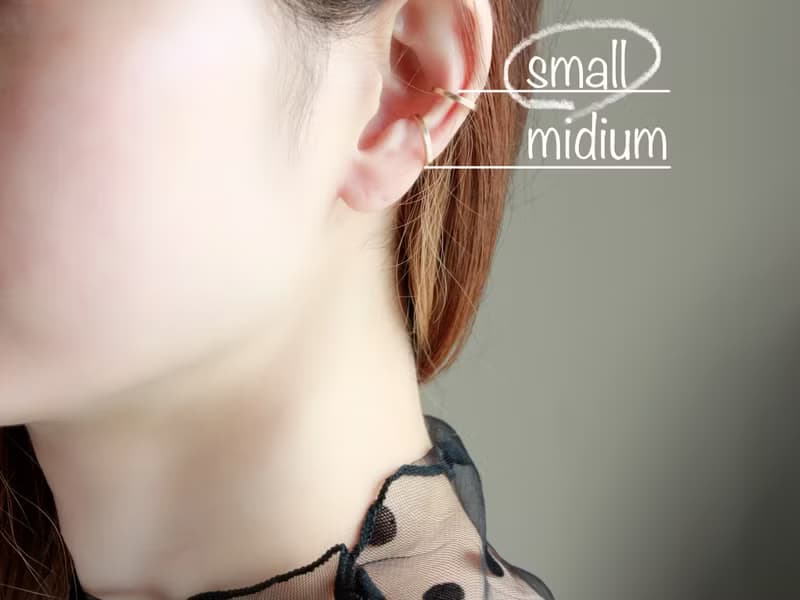 14kgf- square cut ear cuff (small size)