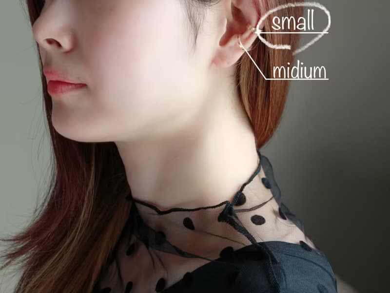 14kgf- square cut ear cuff (small size)