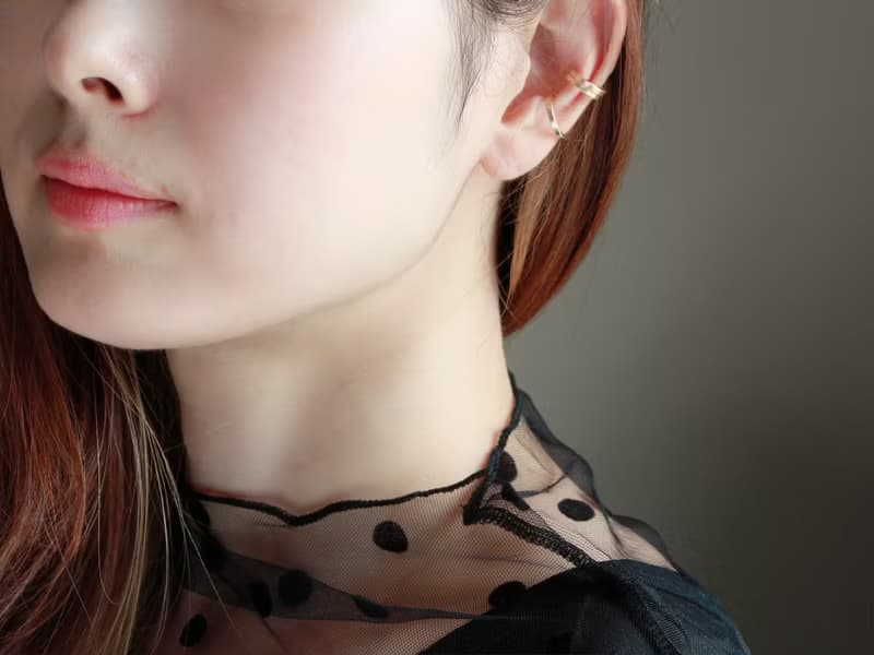 14kgf- square cut ear cuff (small size)