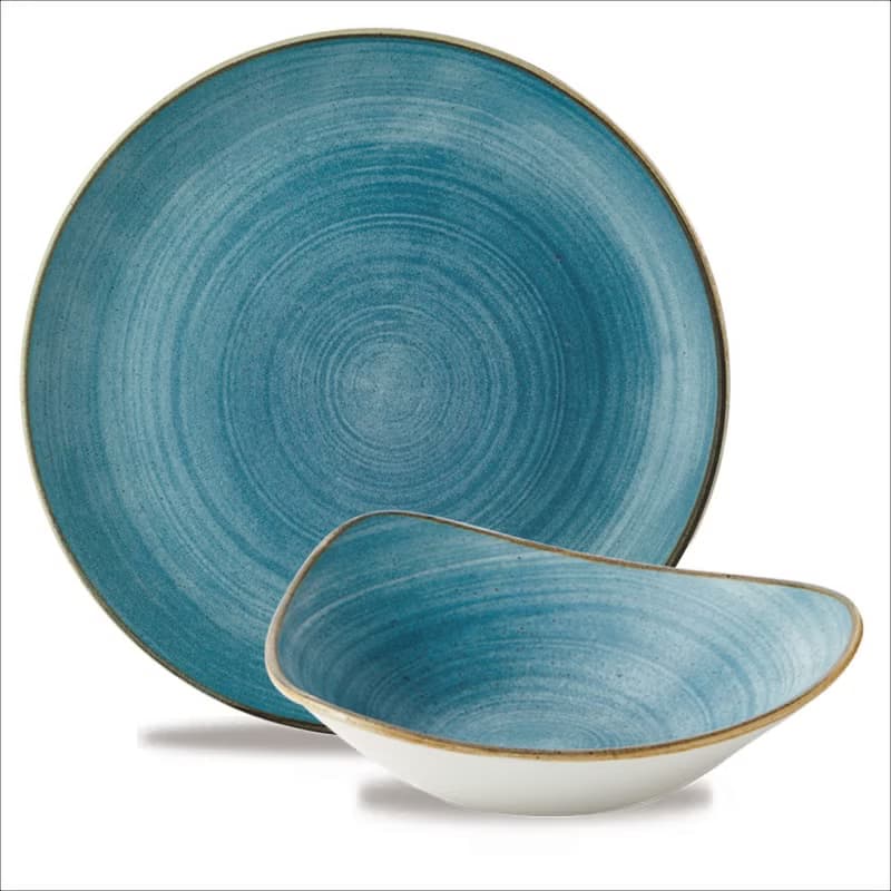 【優惠套組】Churchill 點藏系列-鈷藍碗盤2件組(三角碗&點心盤)