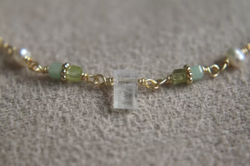 手鍊 月光石 橄欖石 天然石 - 沒問題 -