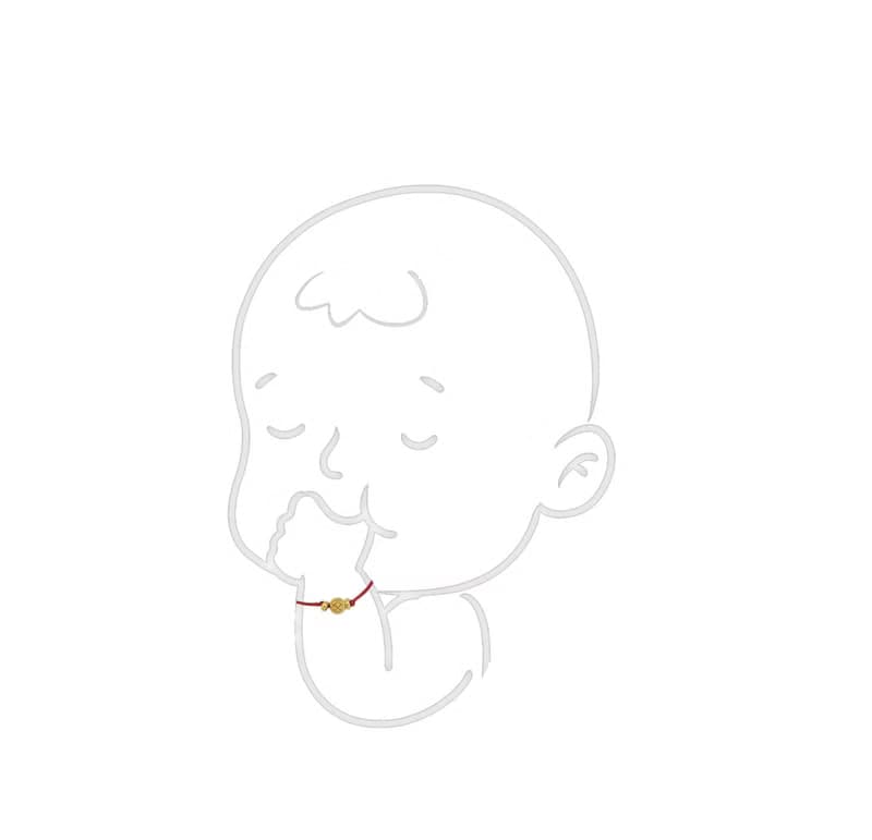 24K純金 - 招財進寶蕾絲古錢金球手繩