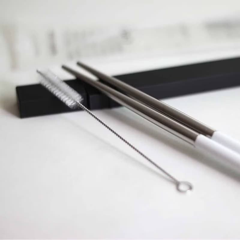 口袋裏質感隨身筷 / 白色 筷子 專用刷 黑盒 / 優雅 便利 攜帶