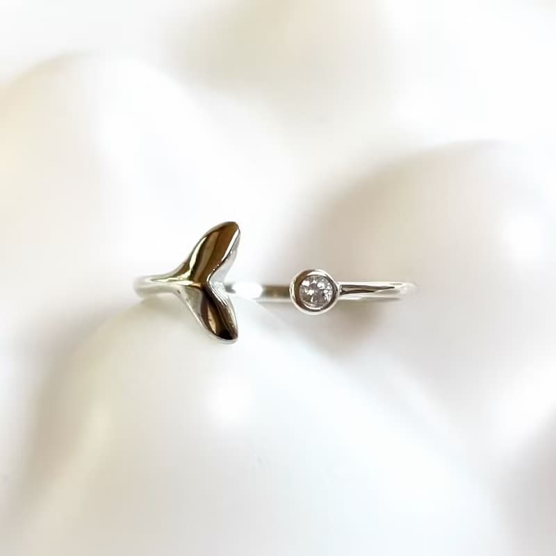 silver925 人魚の煌めき/S925 CZ キュービックジルコニア ダイヤモンド マーメイド リング 指輪/つけっぱなし sv925 スターリングシルバー