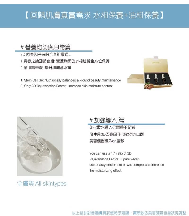 3D青春保濕因子Rejuvenation factor