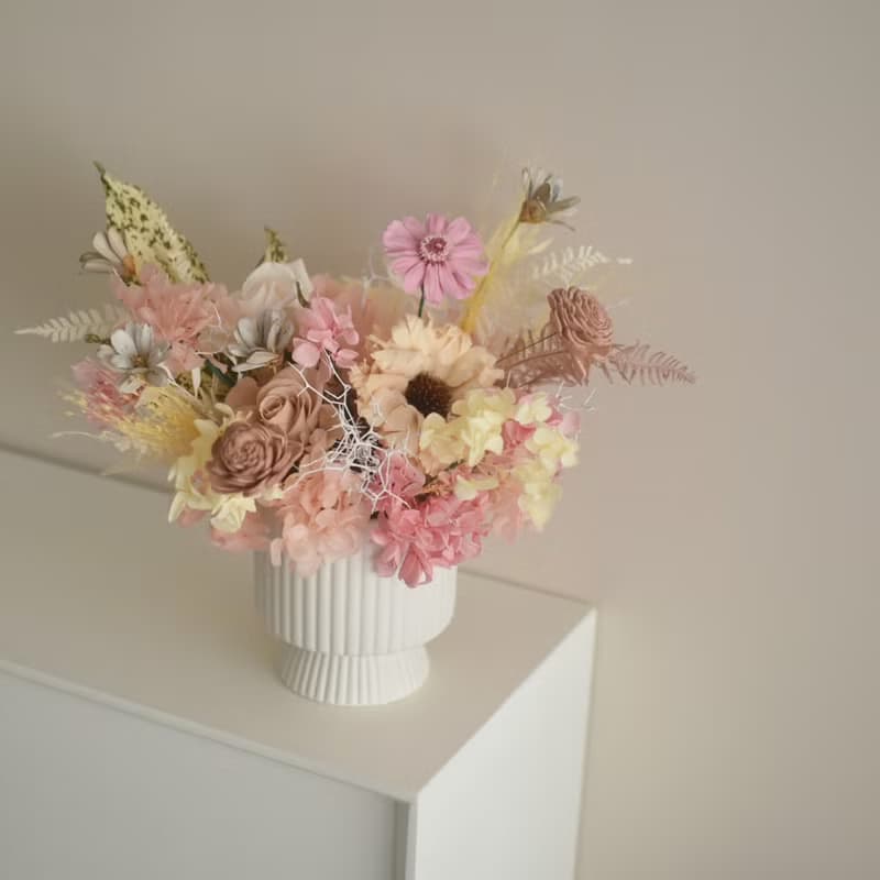 /暖色系矮盆/喬遷花禮 送禮 開幕花禮 生日禮物 情人節 七夕