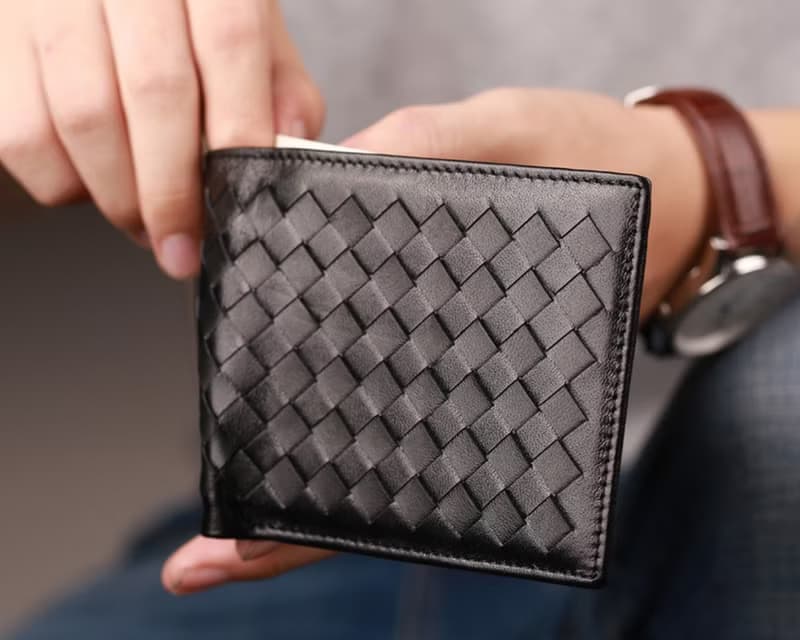 超薄編織皮革錢包 真皮短夾長夾 羊皮錢夾 信用卡包名片夾 男女皆