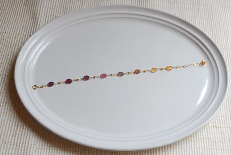 オーバル型トルマリンのブレスレット no.2１４kgf