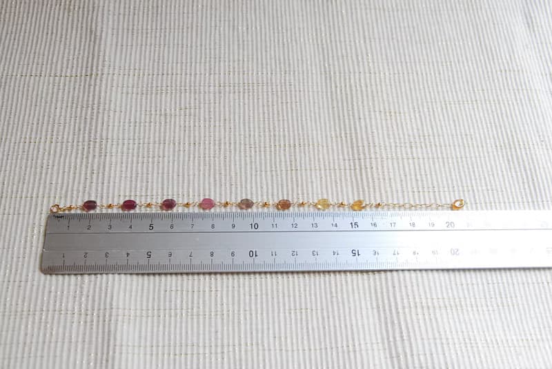 オーバル型トルマリンのブレスレット no.2１４kgf