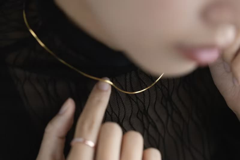 classical 細緻光澤蛇鍊 項鍊 鎖骨鍊 抗過敏醫療鋼