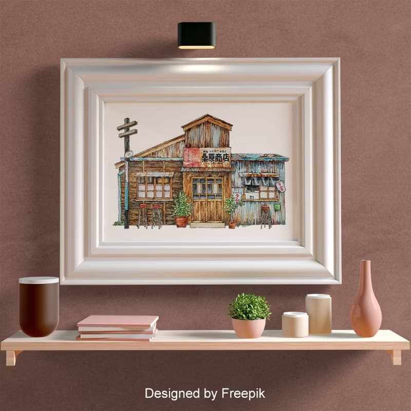 台灣-台南可樂招牌街屋-鐵皮老屋-數位微噴懷舊海報