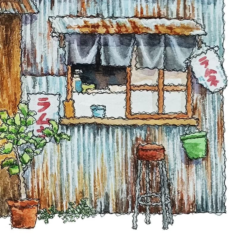 台灣-台南可樂招牌街屋-鐵皮老屋-數位微噴懷舊海報