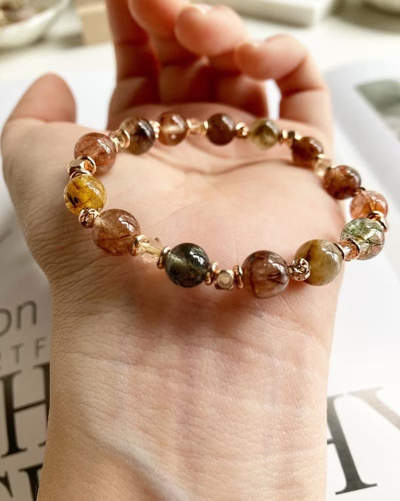 功能全面提升整體運程健康/財運/事業/貴人彩髮晶手鍊