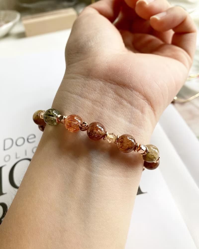 功能全面提升整體運程健康/財運/事業/貴人彩髮晶手鍊