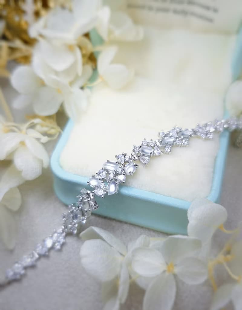 財富自由小燈泡|剛味白翡隨形|緬甸A貨翡翠純銀訂製款手鏈