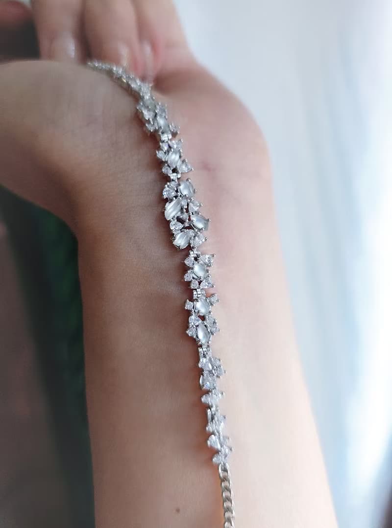 財富自由小燈泡|剛味白翡隨形|緬甸A貨翡翠純銀訂製款手鏈