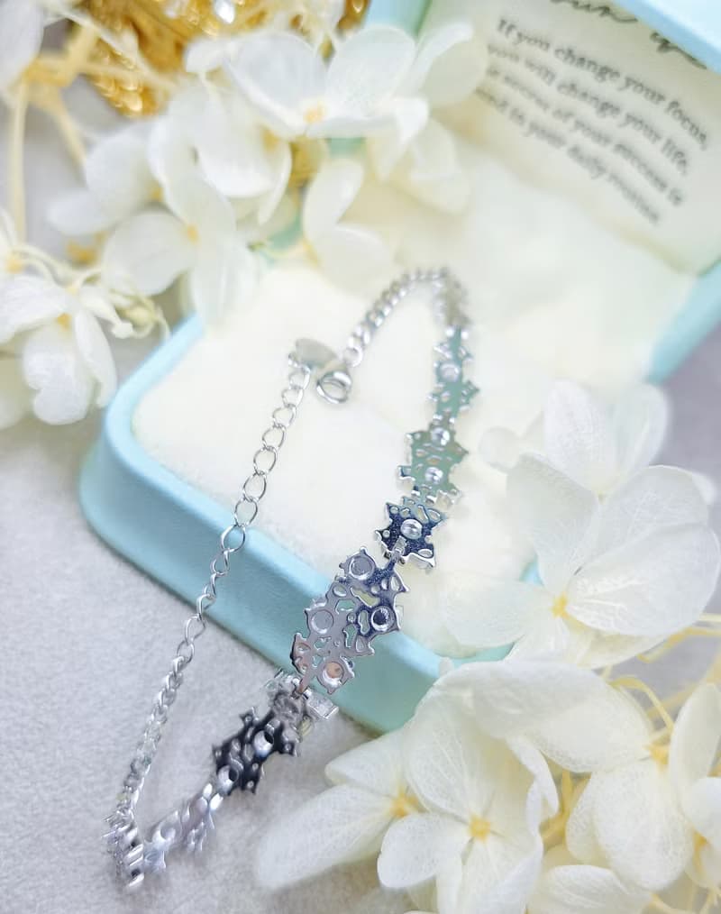 財富自由小燈泡|剛味白翡隨形|緬甸A貨翡翠純銀訂製款手鏈