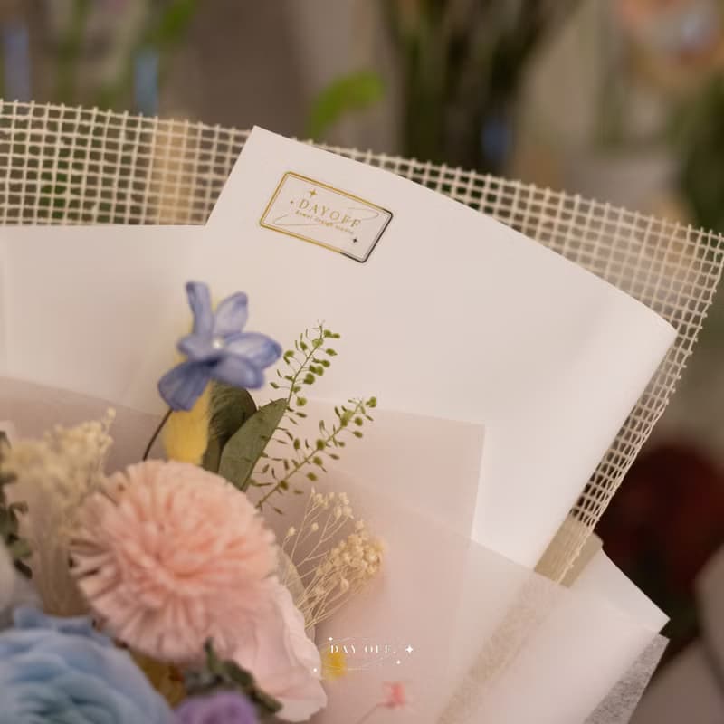 DAY OFF 彩色夢境永生花花束 擴香花束 索拉花 生日禮物 ins風