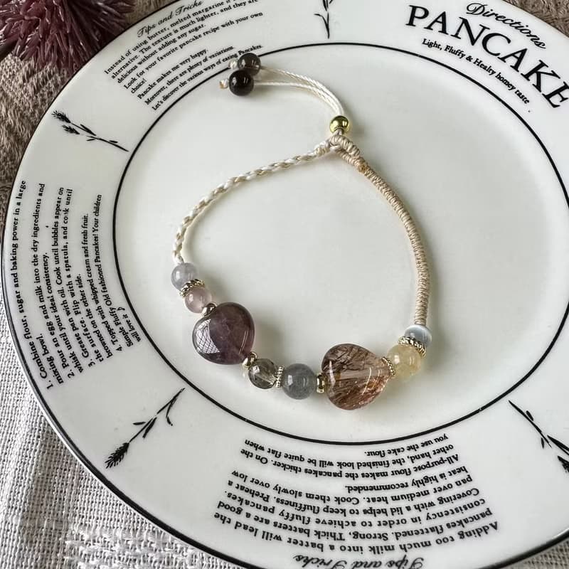 青春雙愛心編織手鍊