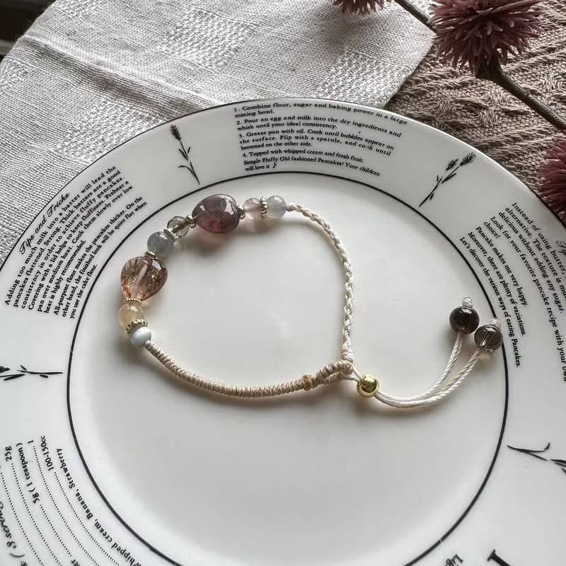 青春雙愛心編織手鍊